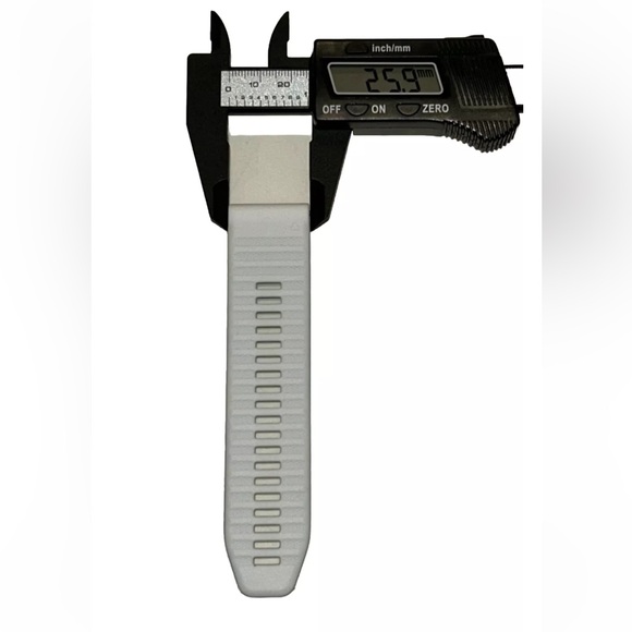 Watch Band 25mm White w Black Rubber Replacement 4 Nixon 51-30 Strap Garmin NEW! - Picture 7 of 12